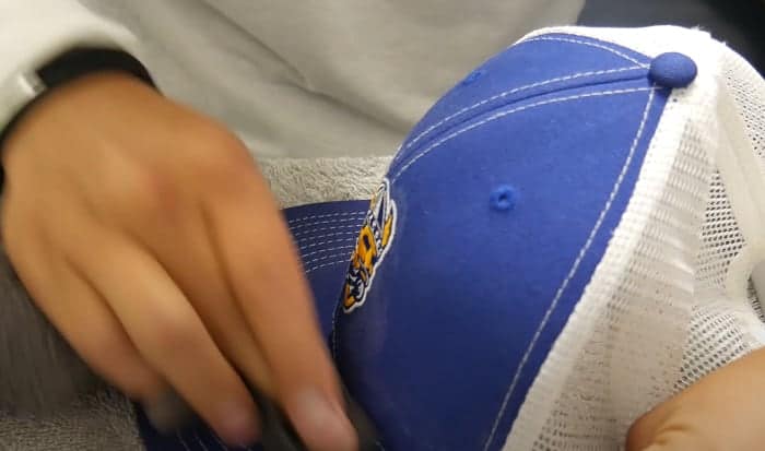 how to clean a baseball cap with cardboard