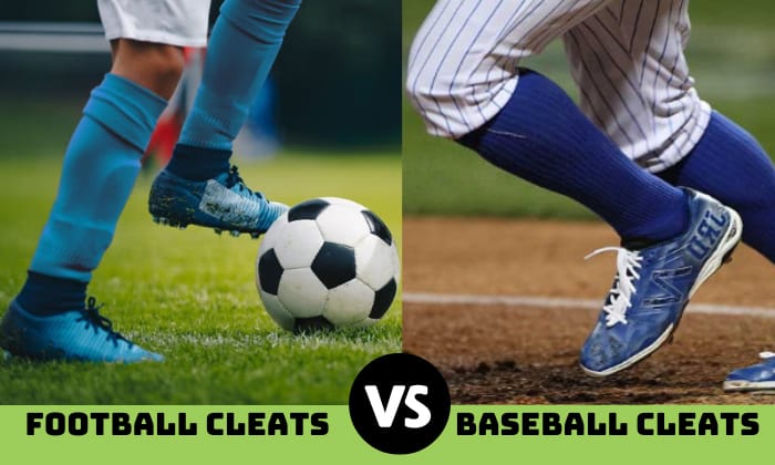 difference between football and baseball cleats
