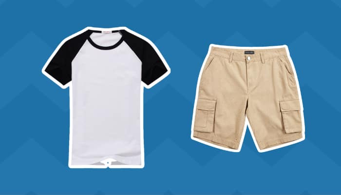 T-shirt-Khaki-Shorts